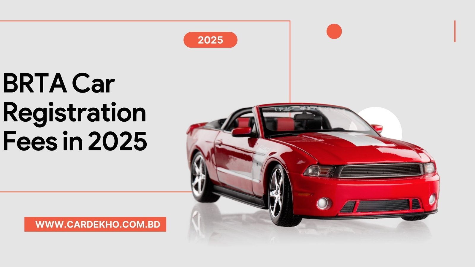 BRTA Car Registration Fees in 2025